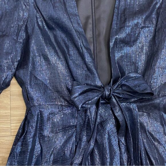 Alice McCall Blue Night Moves Metallic Cocktail Mini Dress - Picture 8 of 13